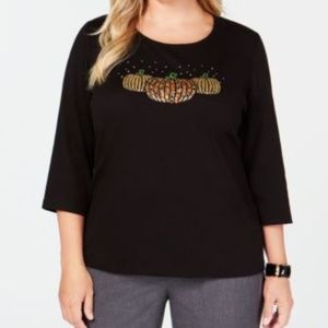 NWT Autumn Harvest Karen Scott T-Shirt